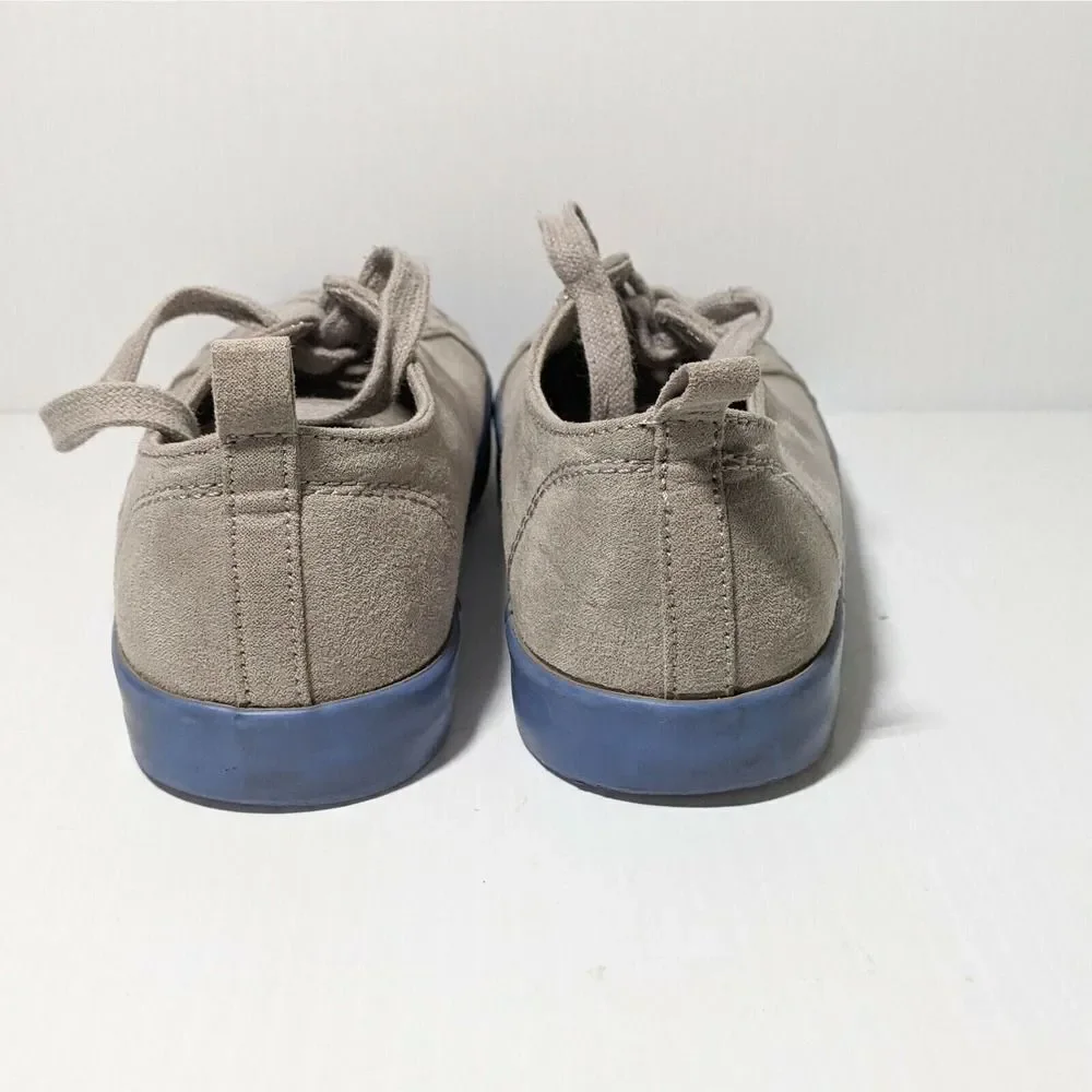 Gymboree Boys Casual Faux Suede Shoes Gray and Blue, Size 1